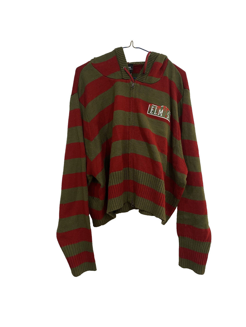 Hot Topic Size 5 (L?) Nightmare On Elm Street Women's Knit Striped Knit Sweater